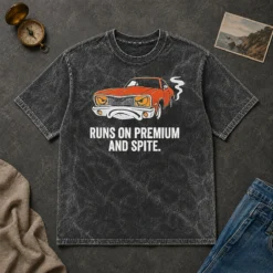 Official Runs On Premium And Spite Muscle Car Washed T-Shirt
