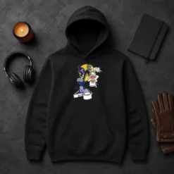 Official Tribal Zodak Graffiti Artist Streetwear Graphic Hoodie in black with vibrant street art design on front