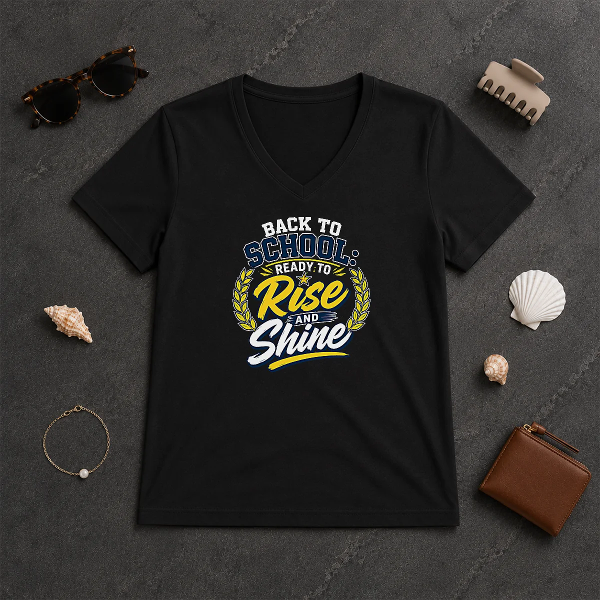 Original Back To School Typography Motivated V-Neck Shirt Original Back To School Typography Motivated V-Neck Shirt