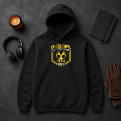 Original Chernobyl Safety Team 1986 Front And Back Printed Geek Hoodie