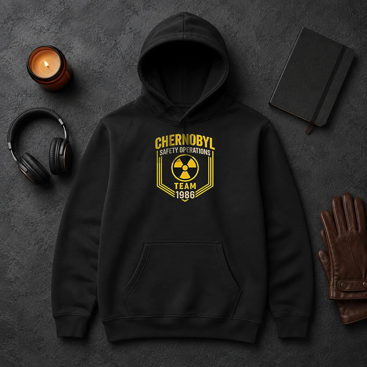 Original Chernobyl Safety Team 1986 Front And Back Printed Geek Hoodie Original Chernobyl Safety Team 1986 Front And Back Printed Geek Hoodie