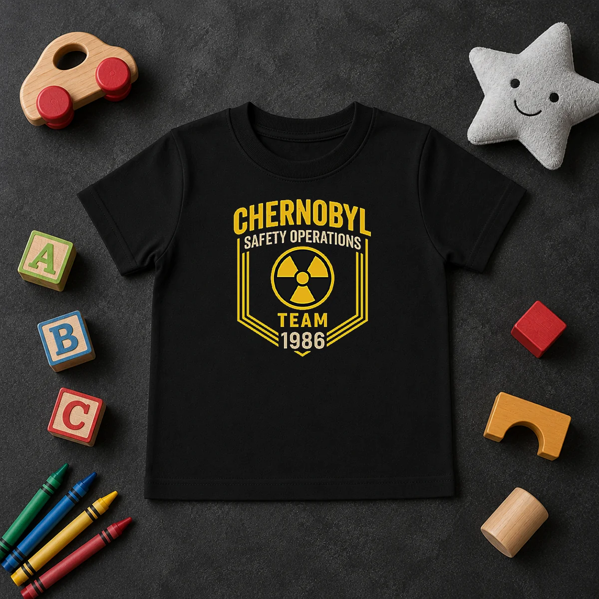 Original Chernobyl Safety Team 1986 Front And Back Printed Geek Kids T Shirt Original Chernobyl Safety Team 1986 Front And Back Printed Geek Kids T-Shirt