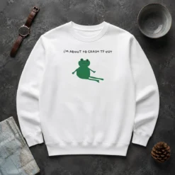 Original Frog I Am About To Crash Tf Out Meme Sweater