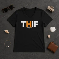 Original Funny Hineycoin THIF V-Neck Shirt