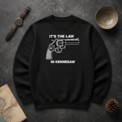 Original Hot It'S The Law In Kennesaw Gun Revolver Sweater