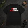 Original I Love Being An Alcoholic t shirt in black, short sleeve casual cotton tee