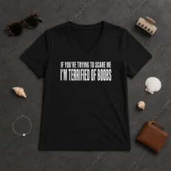 Original I'M Terrified Of Boobs V-Neck Shirt
