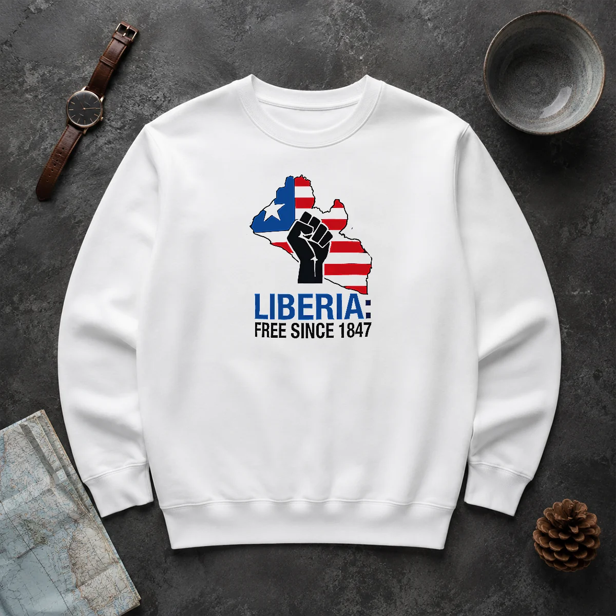 Original Liberia Free Since 1847 Sweater Original Liberia Free Since 1847 Sweater