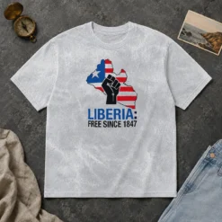 Original Liberia Free Since 1847 Washed T-Shirt