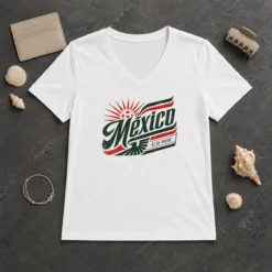 Original Mexico Soccer S Se Puede Vintage V-Neck Shirt