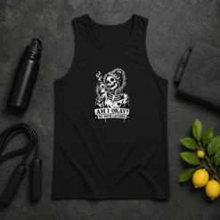 Original Nice Skeleton Girl Saying Am I Okay We Both Laughed Tank Top