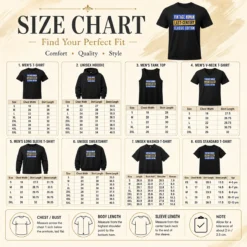 Size chart for Original Official Vintage Human Last Century Classic Edition with measurements in inches and cm