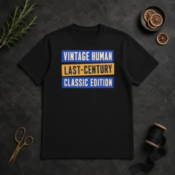 Original Official Vintage Human Last Century Classic Edition t shirt in classic fit, short sleeve cotton fabric