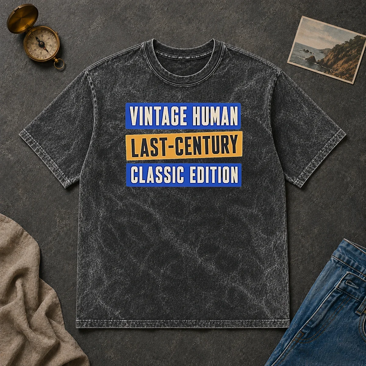 Original Official Vintage Human Last Century Classic Edition Washed T Shirt Original Official Vintage Human Last Century Classic Edition Washed T-Shirt
