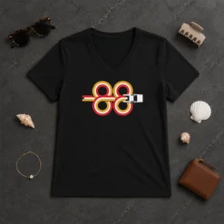 Original Top Back To The Future Time Machine 88 V-Neck Shirt