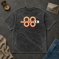 Original Top Back To The Future Time Machine 88 Washed T-Shirt