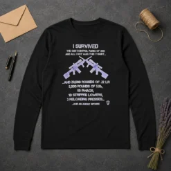 Original Top I Survived The Gun Control Panic Of 2013 Long Sleeve Shirt
