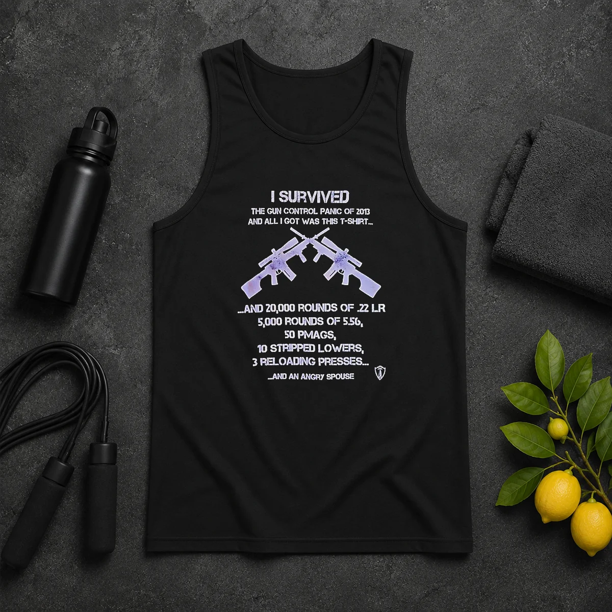 Original Top I Survived The Gun Control Panic Of 2013 Tank Top Original Top I Survived The Gun Control Panic Of 2013 Tank Top
