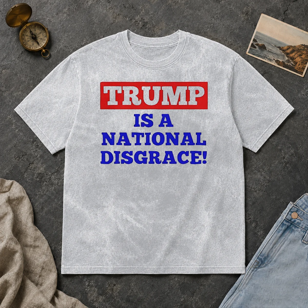 Original Trump Is A National Disgrace Political Protest Washed T Shirt Original Trump Is A National Disgrace Political Protest Washed T-Shirt