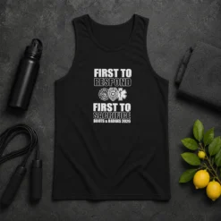 Premium First To Respond And Sacrifice Boots And Badges 2026 Fire Police EMS tank top in black, sleeveless with bold graphic print