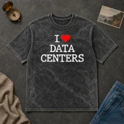 Premium I Love Data Centers IT Professional Server Room Washed T-Shirt