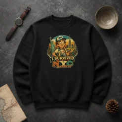 Premium I Survived My Trip To NYC Vintage Travel Humor Sweater