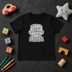 Premium Official Grandparents Day Proud Member Sketch Kids T-Shirt
