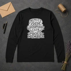 Premium Official Grandparents Day Proud Member Sketch Long Sleeve Shirt