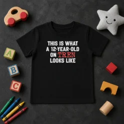 Premium This Is What A 12 Year Old On Tren Looks Like Kids T-Shirt
