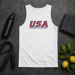 Premium USA Women'S Lacrosse Tank Top