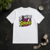 Pretty Bowling For Strike Streetwear t shirt in white, featuring bold graphic print on front