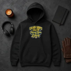Pretty Grandparents Day Thank You Cartoon Typography Hoodie