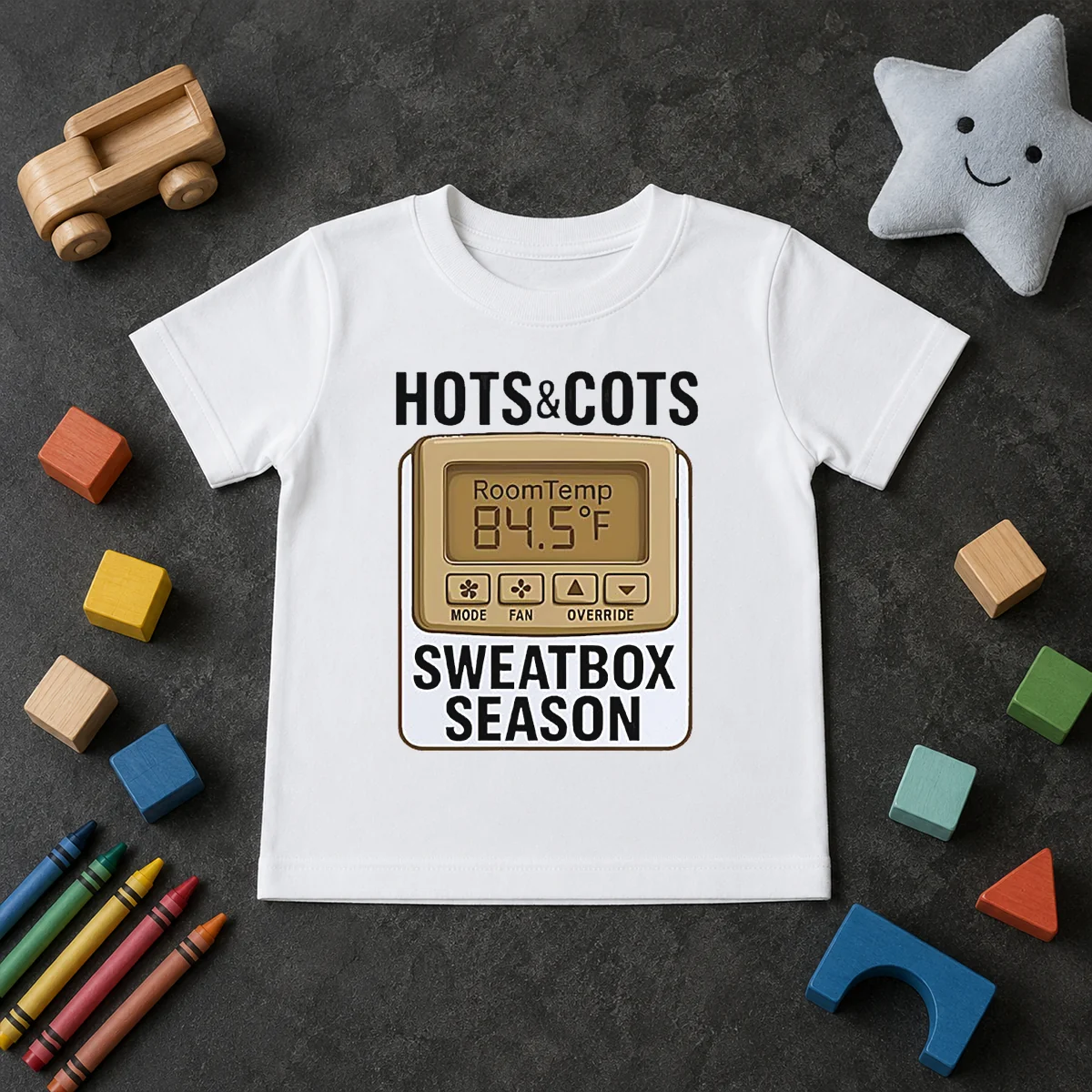 Pretty Hots And Cots Sweatbox Season Thermostat Kids T Shirt Pretty Hots And Cots Sweatbox Season Thermostat Kids T-Shirt