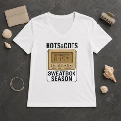 Pretty Hots And Cots Sweatbox Season Thermostat V-Neck Shirt
