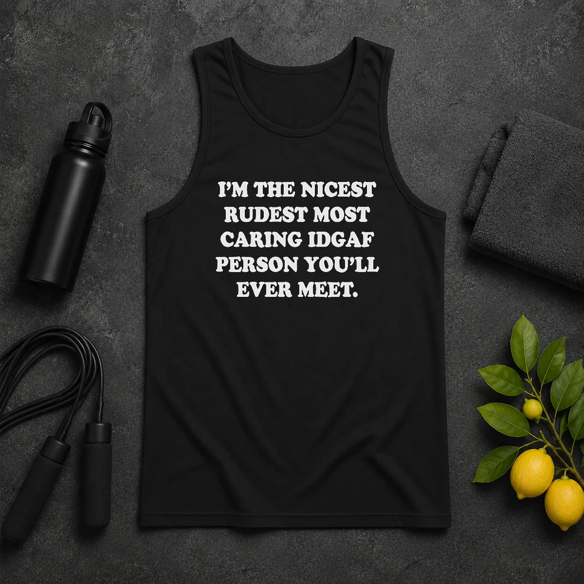 Pretty I'M The Nicest Rudest Most Caring IDGAF Person You'Ll Ever Meet Tank Top Pretty I'M The Nicest Rudest Most Caring IDGAF Person You'Ll Ever Meet Tank Top