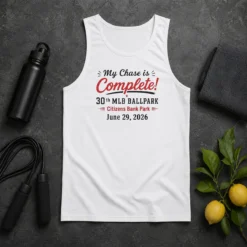 Pretty My Chase Is Complete 30th Ballpark Citizens Bank Park June 29 2026 Tank Top in white, front view