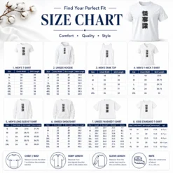 Size chart for Pretty Tetsuya Fujimi Kamen Rider Zeztz Dandadan Kaijika Japanese Kanji with measurements in inches and cm
