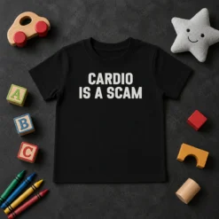 Pretty Top Cardio Is A Scam Kids T-Shirt