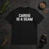Pretty Top Cardio Is A Scam t shirt in classic fit with bold text design on front
