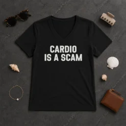 Pretty Top Cardio Is A Scam V-Neck Shirt