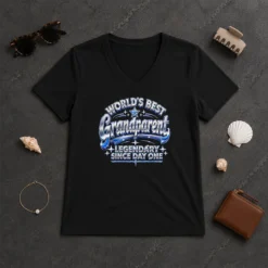 Pretty Top Grandparents Day Legendary Since Day One Y2K V-Neck Shirt