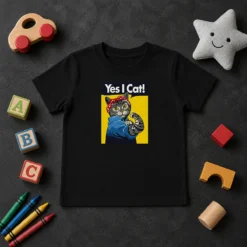 Top CATS – Yes I Cat Kids T-Shirt