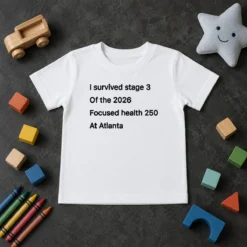 Top I Survived Stage 3 Of The 2026 Focused Health 250 At Atlanta Kids T-Shirt