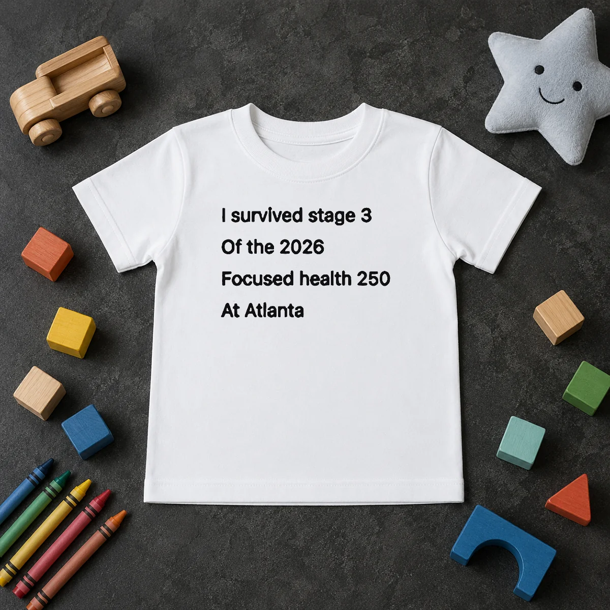 Top I Survived Stage 3 Of The 2026 Focused Health 250 At Atlanta Kids T Shirt Top I Survived Stage 3 Of The 2026 Focused Health 250 At Atlanta Kids T-Shirt