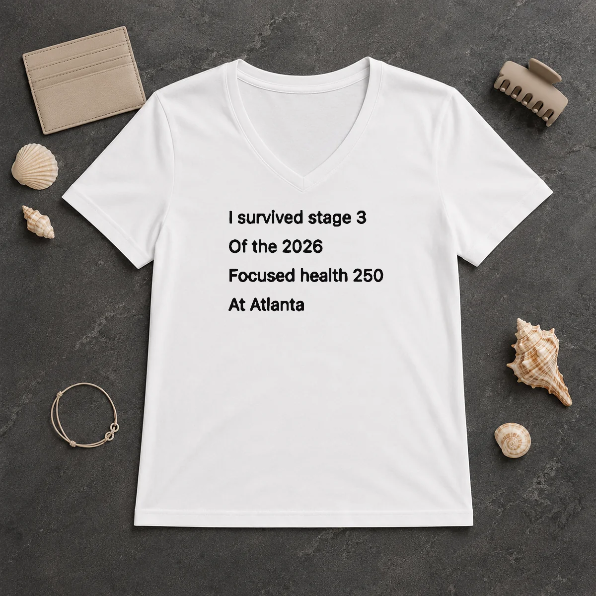 Top I Survived Stage 3 Of V-Neck Shirt Top I Survived Stage 3 Of V-Neck Shirt