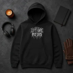 Top Lift Heavy Pet Cats Metal Hoodie