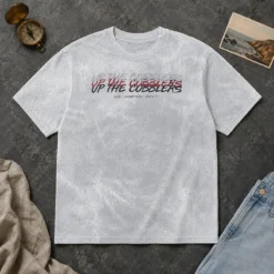 Top Up The Cobblers Northampton Town FC EFL washed t shirt in faded red with club logo
