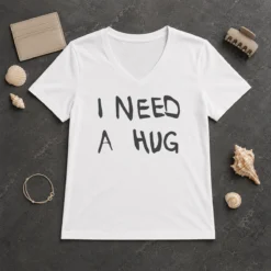 Awesome Good I Need A Hug Affection Comfort Mental Health V-Neck Shirt