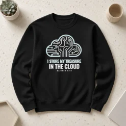 Awesome I Store My Treasure In The Cloud Matthew 6 19 Sweater