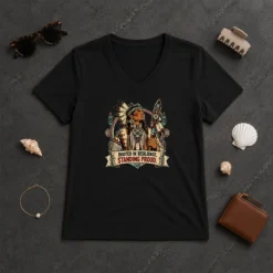 Awesome Original Indigenous Peoples Day Pride Warrior Vector V-Neck Shirt